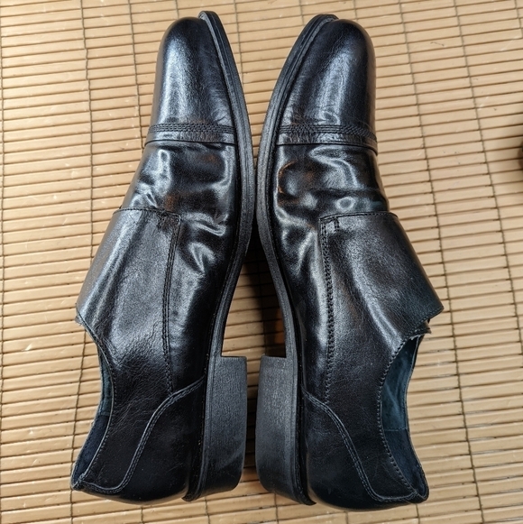 Steve Madden Mens  Black Leather Double Monk Strap Cap toe Oxford Dress Shoes Si main image 9
